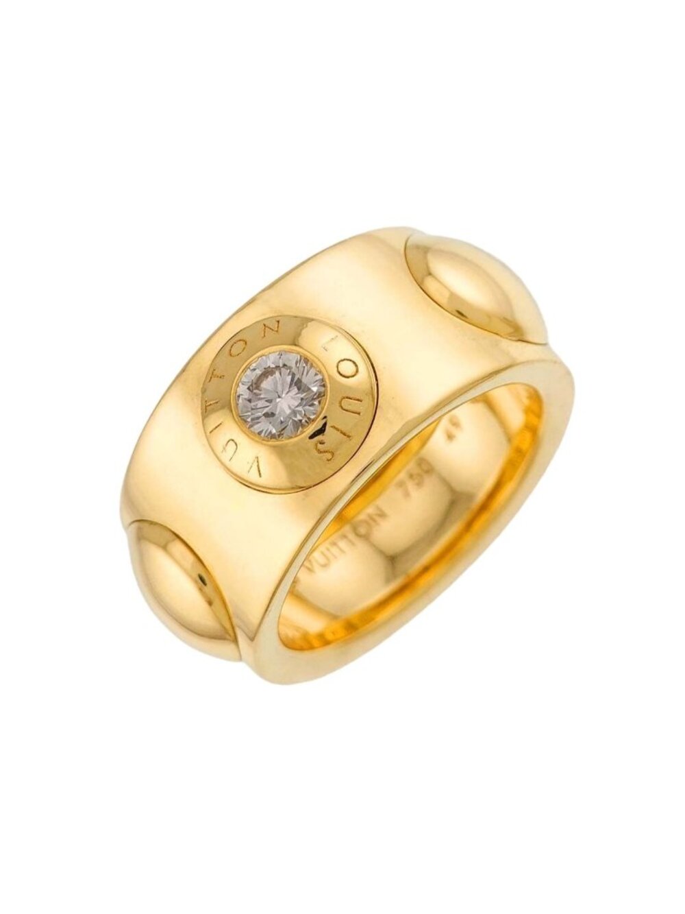 Louis Vuitton Grand Bague Empreinte 49 Ring Diamond 18k Yellow Gold